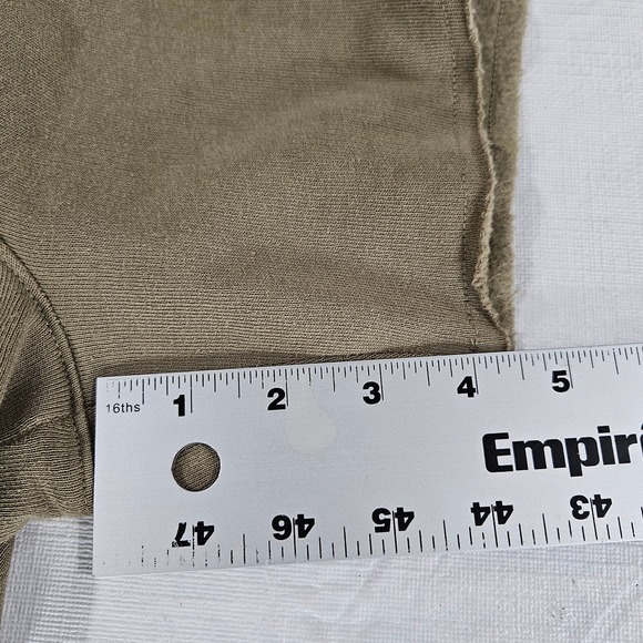 PINK Victoria's Secret Olive Green Fleece Lounge Shorts Raw Hem Womens Large - Picture 7 of 9